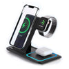 3 in 1 Folding Wireless Charger Stand For iPhone 17 16 15 14 13 12 Pro Max Fast Charging Station For Apple Watch 11-2 SE Airpods