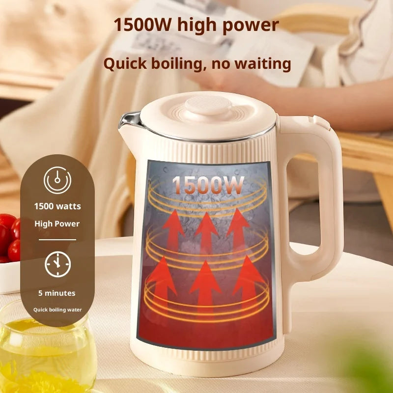 Electric Kettle - Stainless Steel Water Boiler for Home & Dorm Use