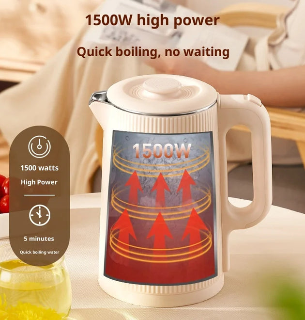 Electric Kettle - Stainless Steel Water Boiler for Home & Dorm Use