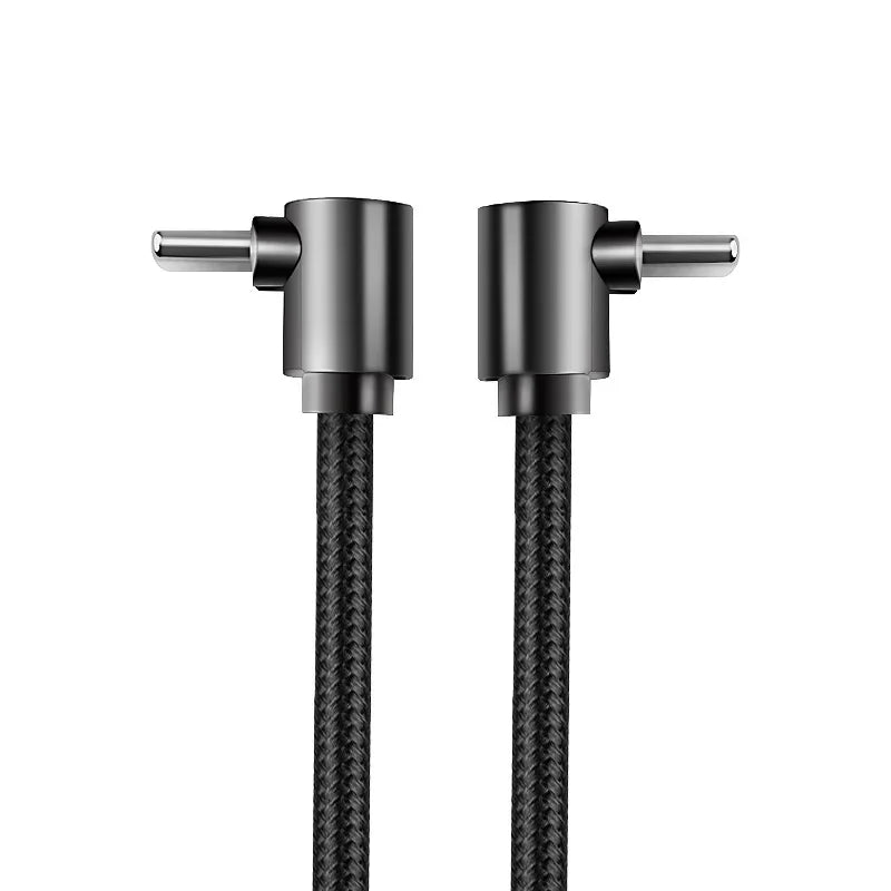 Nylon Braided Data Cable 90 Degree Elbow Line USB C To USB C PD Cable