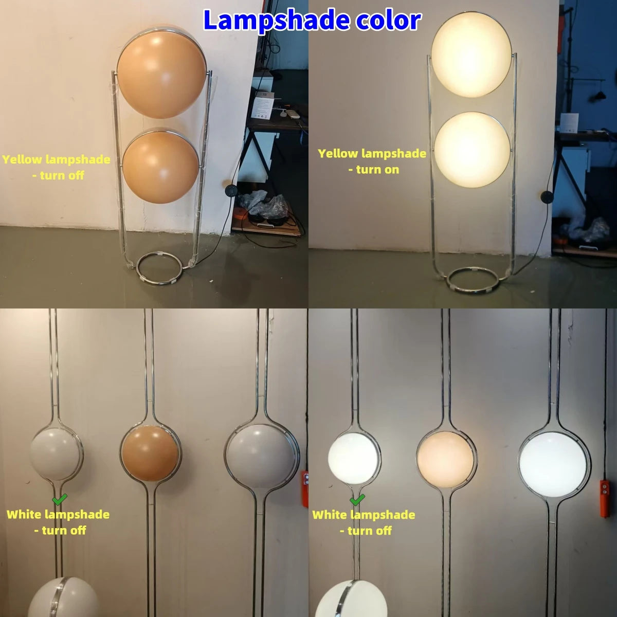 Garrault  Delord Floor Lamp Chrome Metal White Acrylic Ball Floor Light Living Room