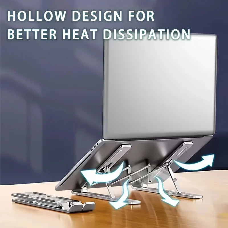 White Adjustable Laptop Stand  Desktop Holder Foldable Portable Bracket