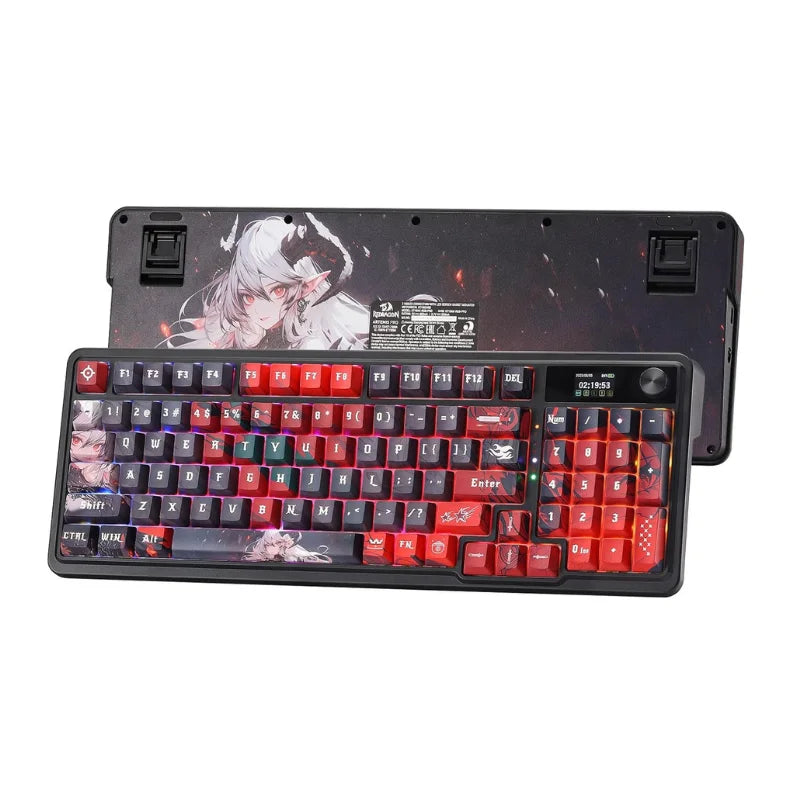 Redragon K719 PRO Wireless Gasket Gaming Hype Screen & Knob, 95 Keys