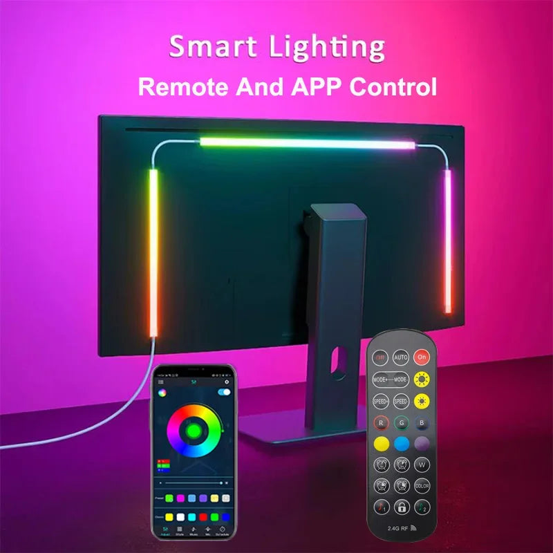 Computer Screen Light Strip Monitor RGBIC Bluetooth LED Lights Game Room