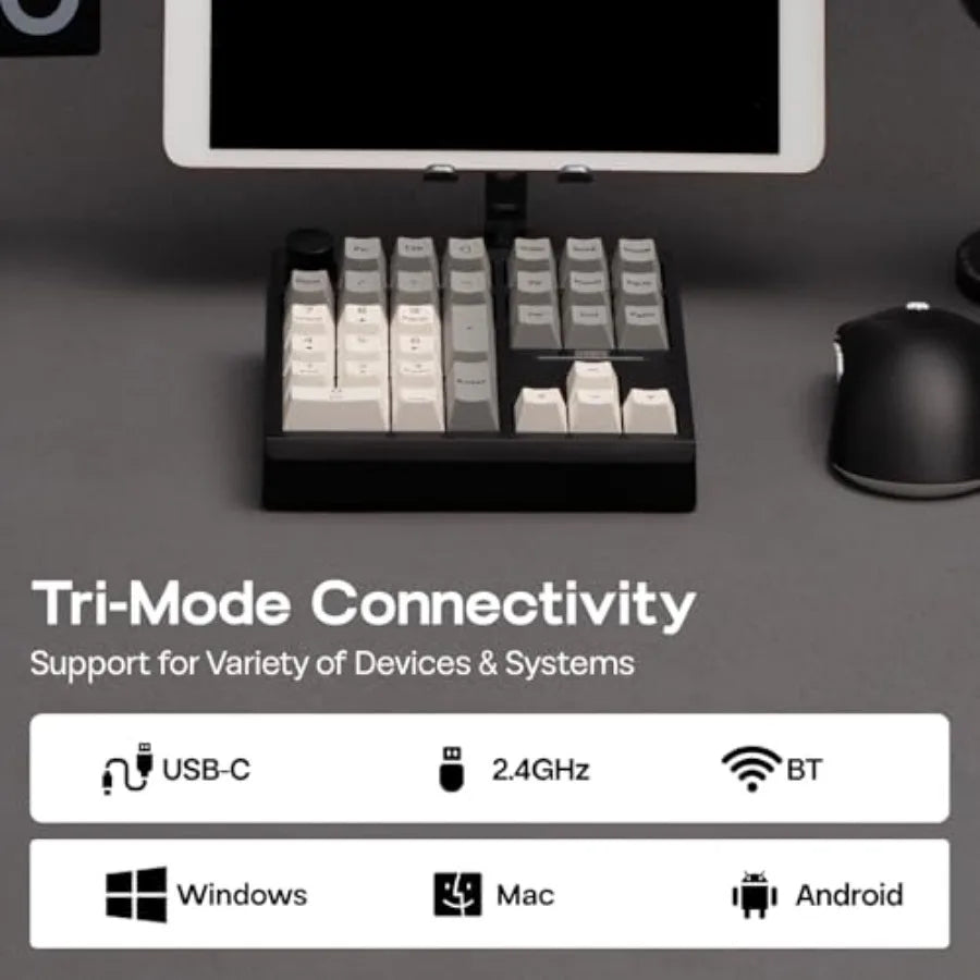 TH33 Wireless Mechanical Numpad VIA BT/2.4G/USB Hot-Swap RGB Backlit