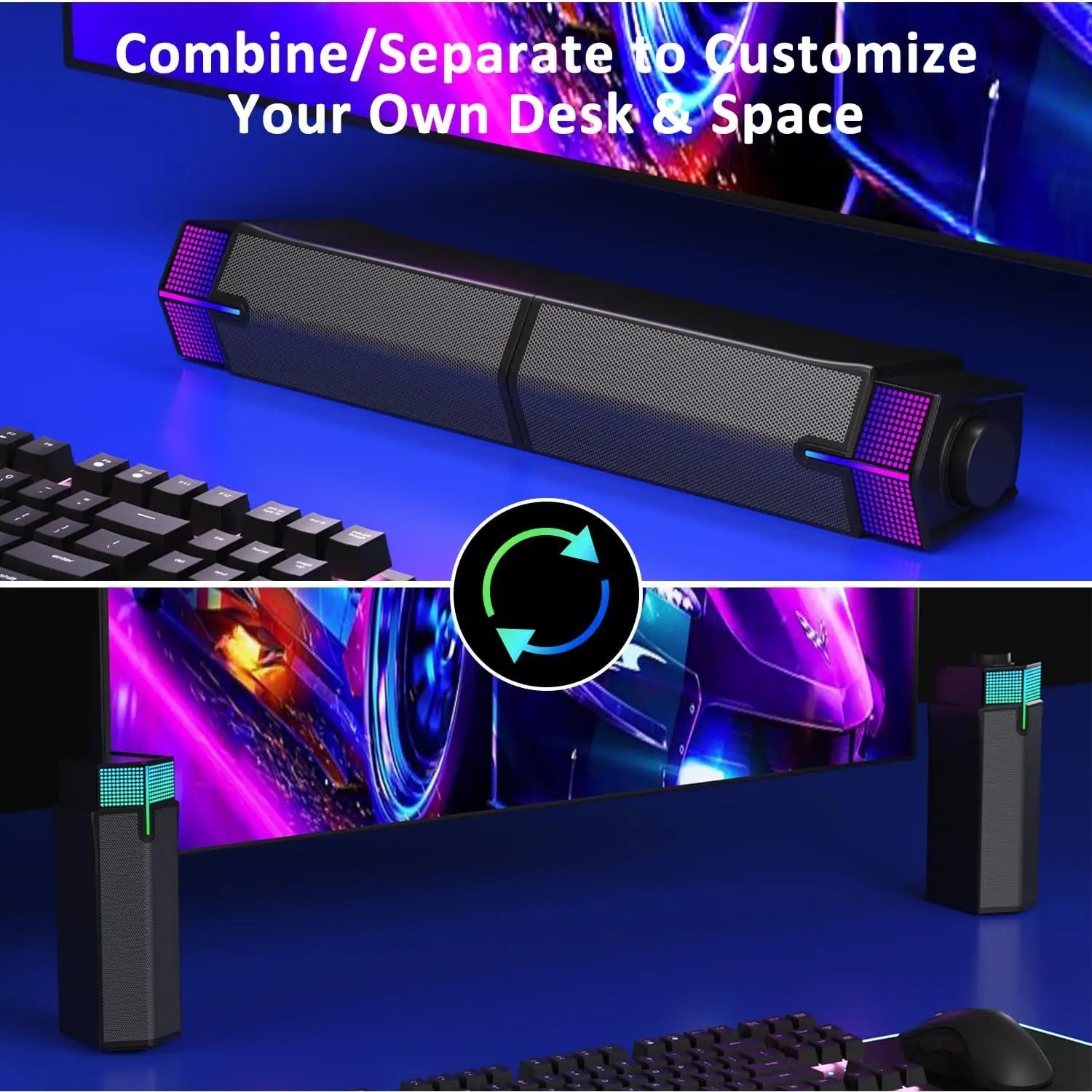 Jeecoo M20 Bluetooth Computer Speakers for PC Desktop Monitor