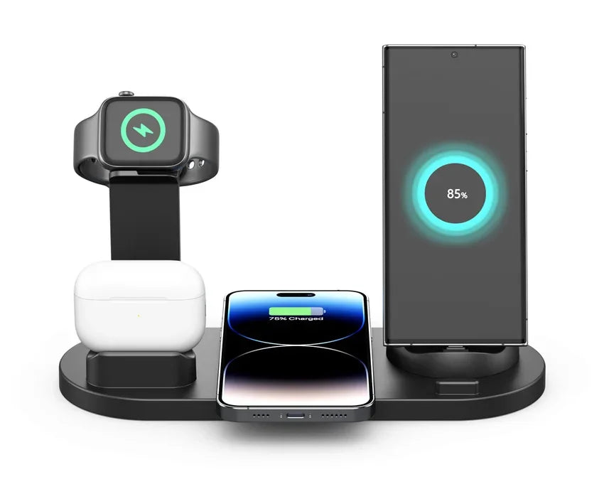 7 in 1 Wireless Charger Stand Pad For iPhone 17-12 Pro Max Apple Watch Airpods Pro iWatch 8 7 Fast Charging Dock Station