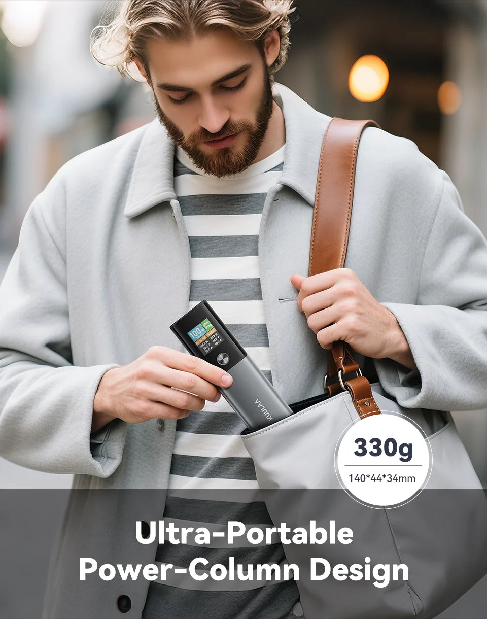 KUULAA Power Bank 14000mAh Portable Charger 100W PD Fast Charging External Battery PowerBank for Macbook for iPad Laptop Notbook