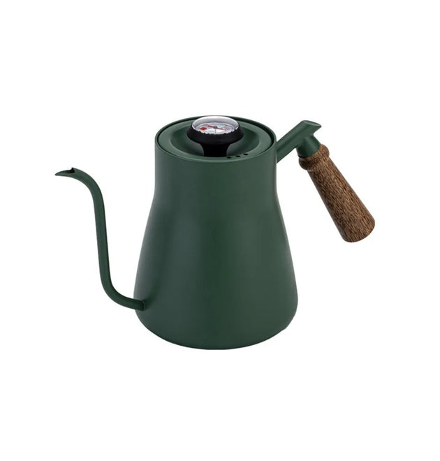 Stainless Steel Goose Neck Coffee Pot Drip Port Wooden Handle Long Narrow Drip Carafe Anti-scald Scale Hand Brewing Kettle