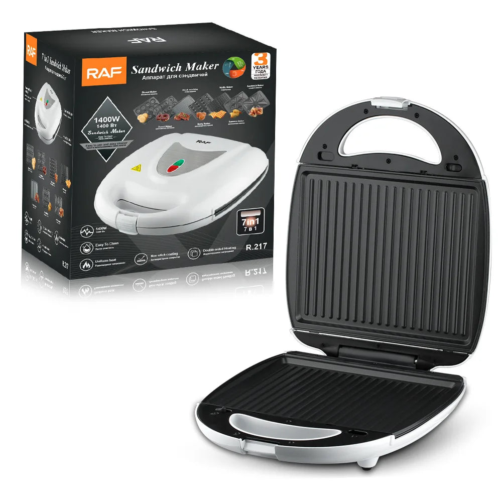 Sandwich Machine Home Multifunctional Seven in One Waffle Maker Breakfast Machine Portable Baking Machine
