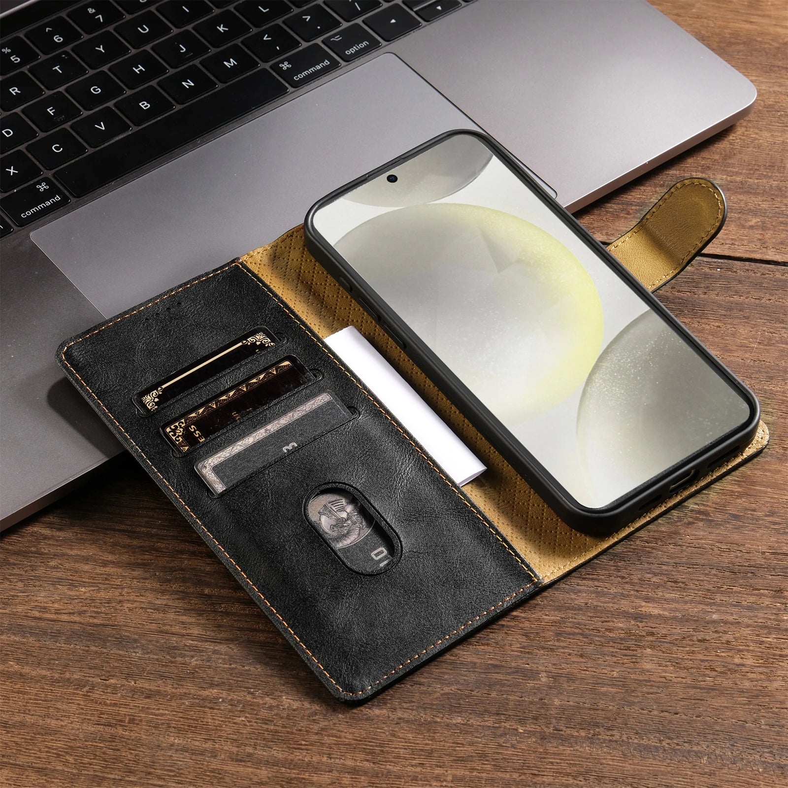 Business Leather Phone Case For Samsung Galaxy Note20 Flip Card Wallet