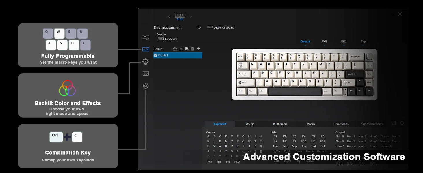 Aluminum Knob Wireless Bluetooth Wired Hot Swap Gasket Mounted RGB Keyboard