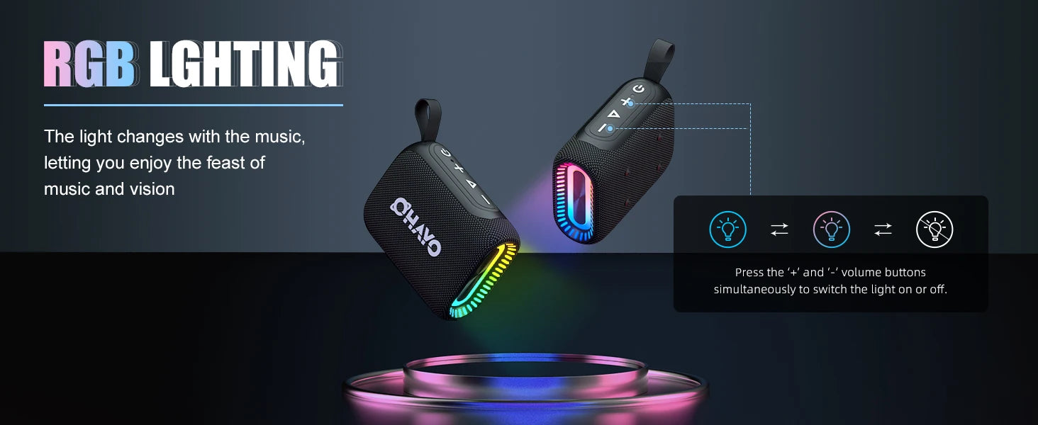 Wireless Portable Speaker Bluetooth 5.3,10W Loud Deep Bass Sound