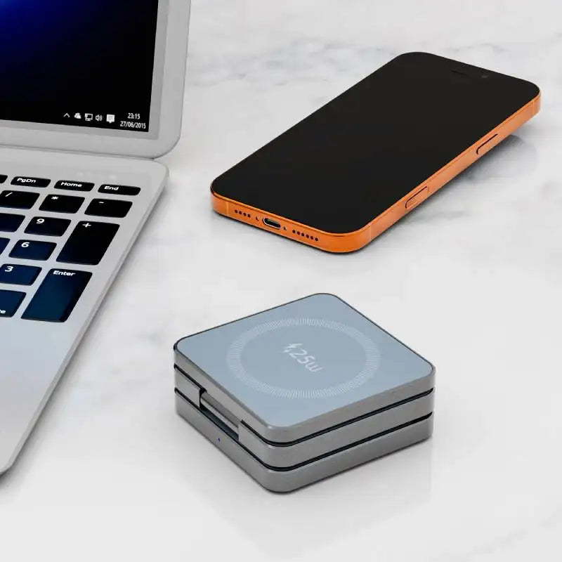 Folding Wireless Charger For iPhone HUAWEI Portable Magnetic Wireless Phone