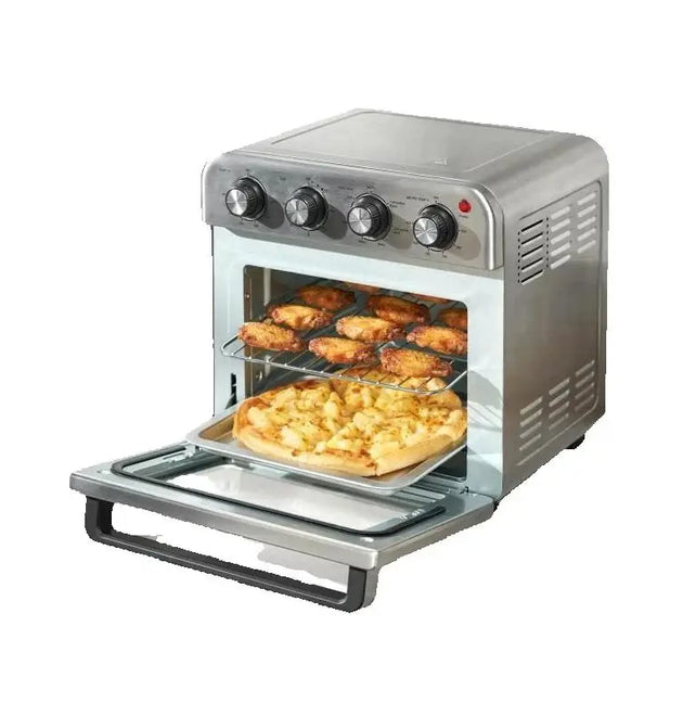 SucceBuy 18L 1700W Air Fryer Toaster Oven Stainless Steel Toaster Ovens Countertop Combo with Grill Home and Commercial Use