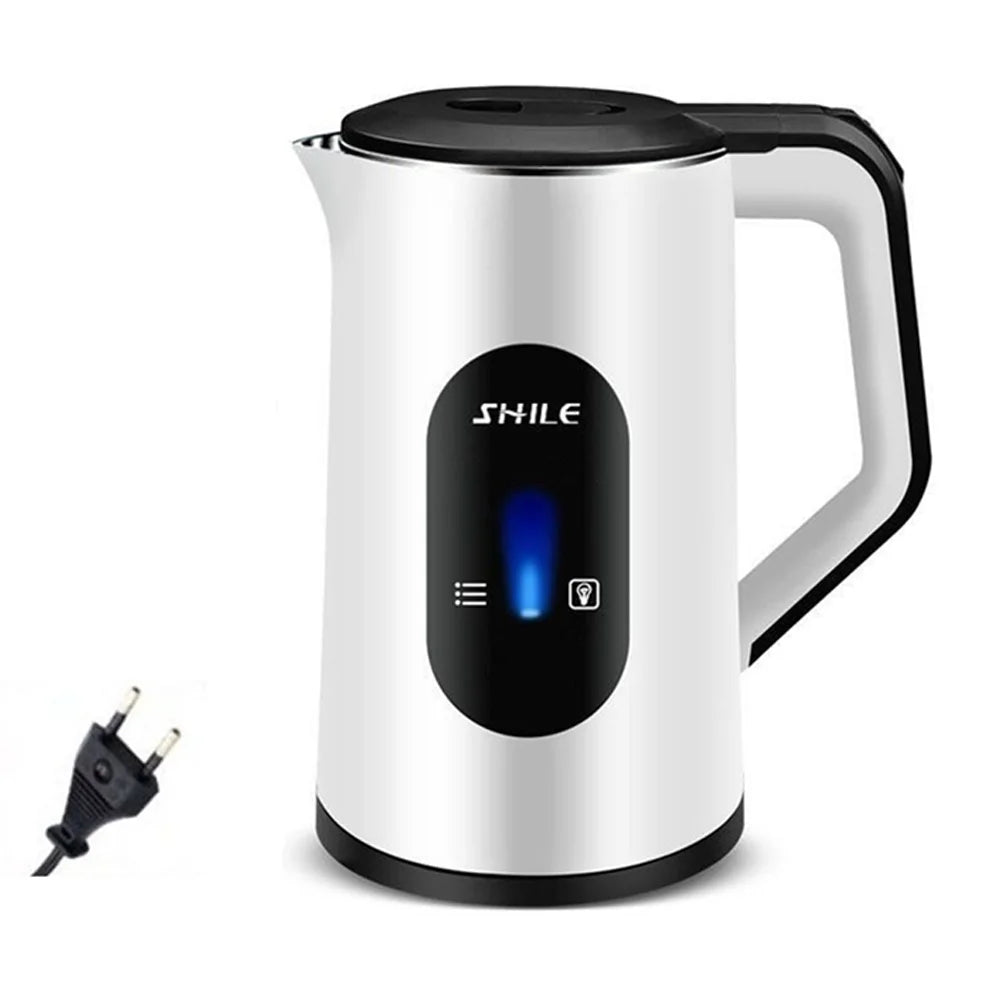2.2L Stainless Steel Electric Digital Display Large Tea Kettle 1500W Fast Boil Thermal Water Kettle for Making Tea and Coffee
