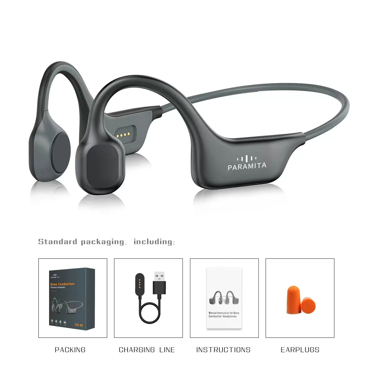 Classic DG08 Bone Conduction Headphone Wireless Bluetooth Headset