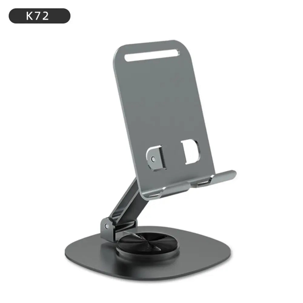 Aluminum Alloy Foldable Desktop Phone Stand with 360° Rotating Metal Base