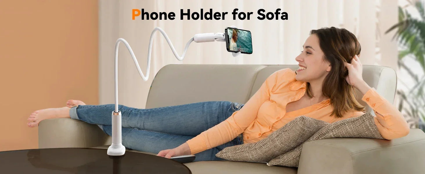 Eary Gooseneck Phone Holder for Bed Cell Phone Mount Clamp Clip Flexible Device