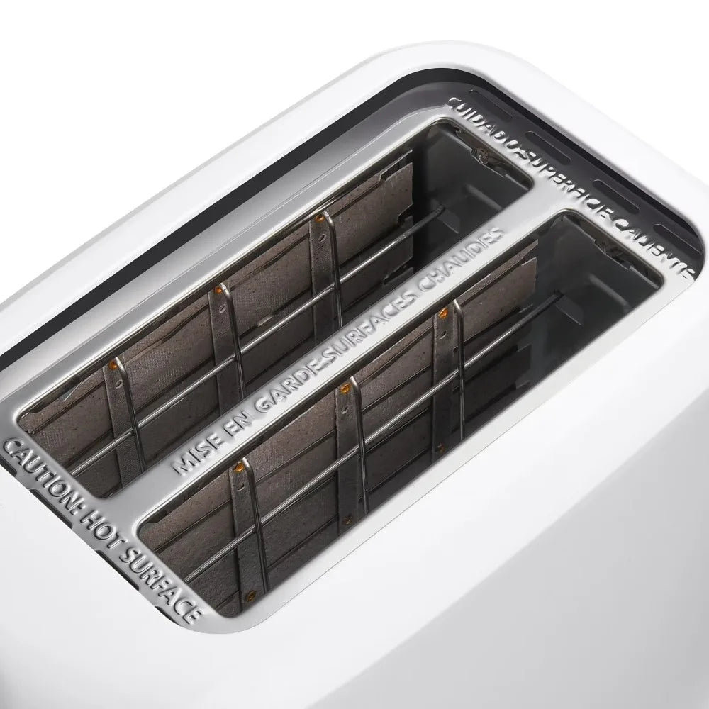 Mainstays 2-Slice Toaster with 6 Shade Settings and Removable Crumb Tray, Arctic White
