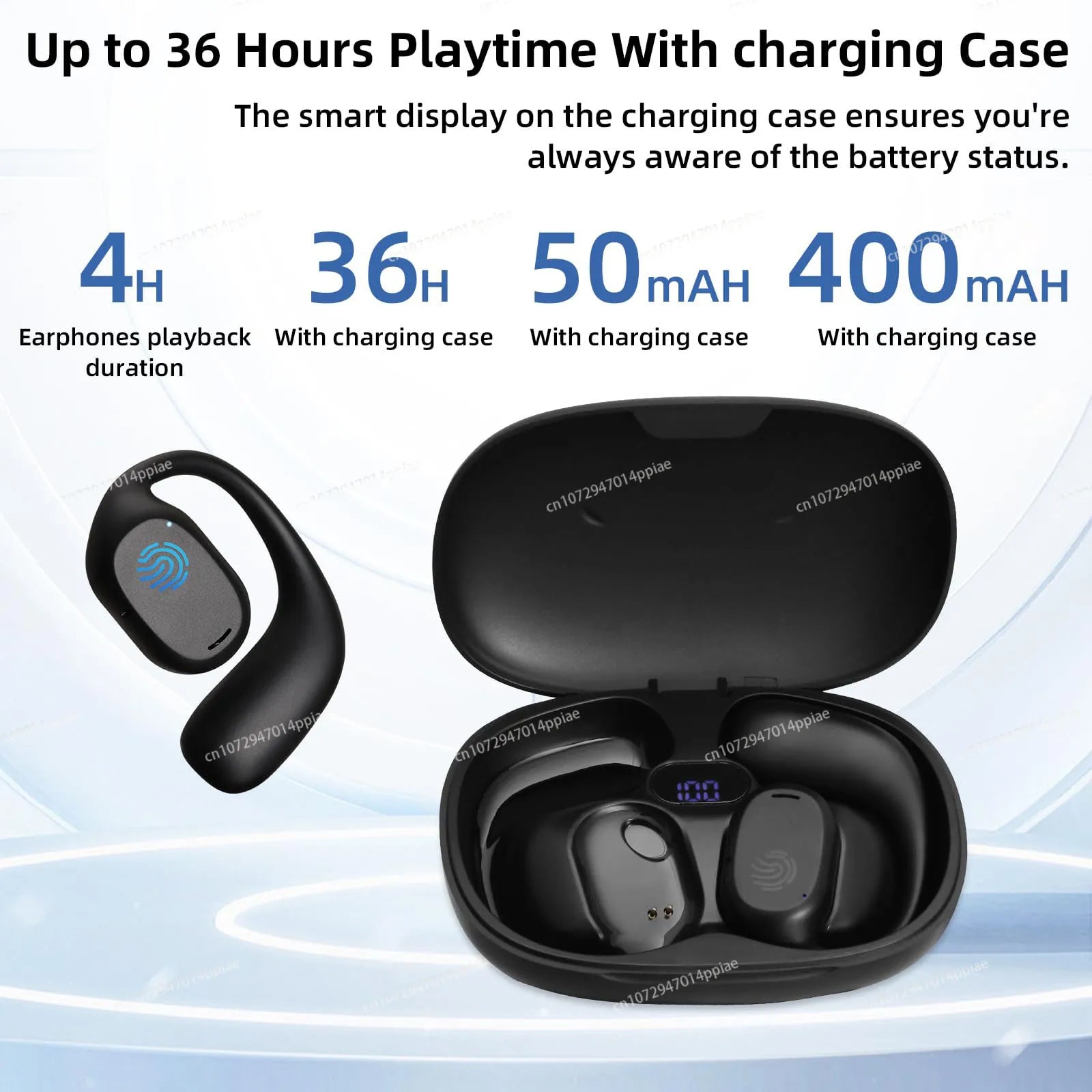Portable Bone Conduction Earphones Bluetooth Stereo Noise Reduction Headset