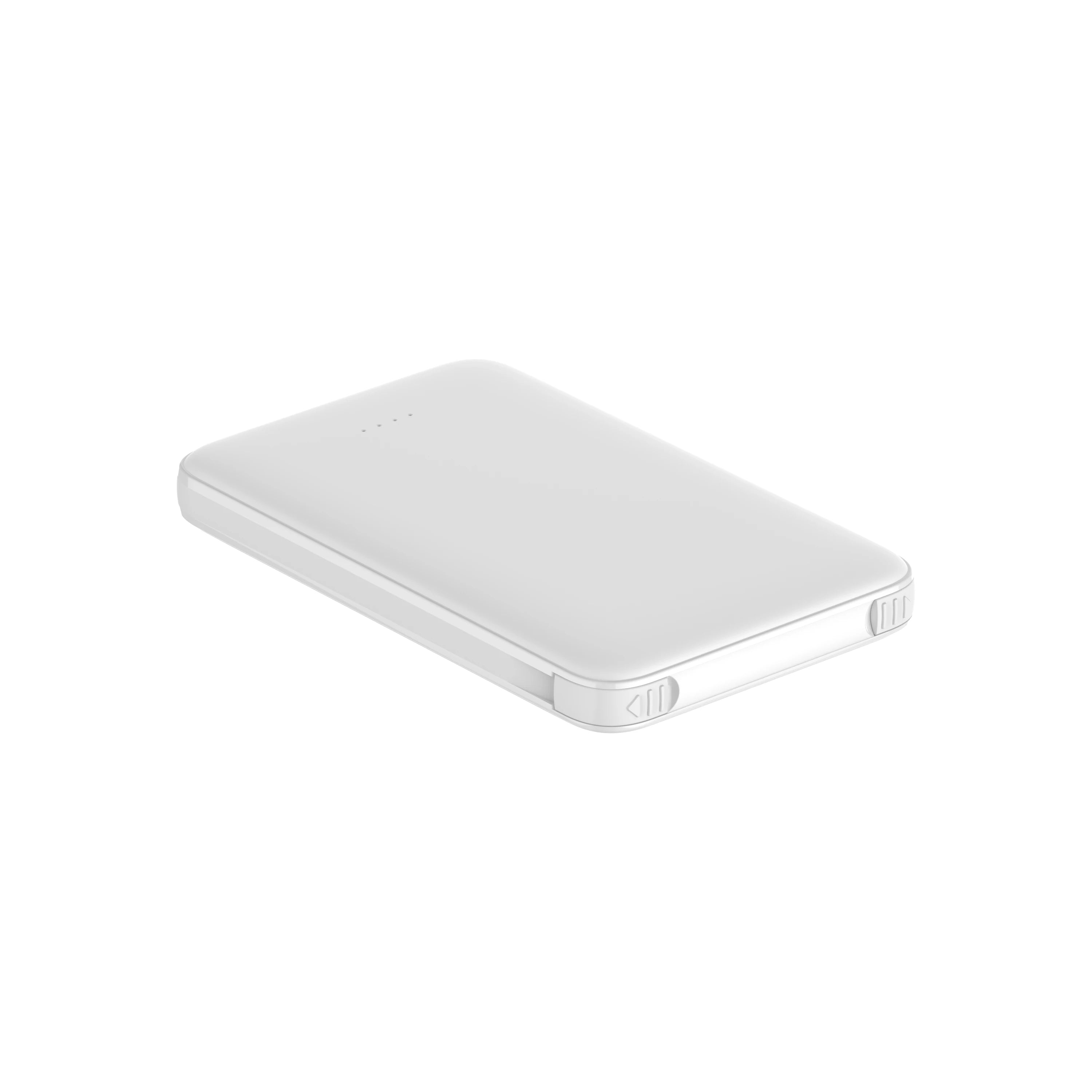 Ultra-thin Power Bank 5000mAh Built-in Cable Phone External Battery Powerbank
