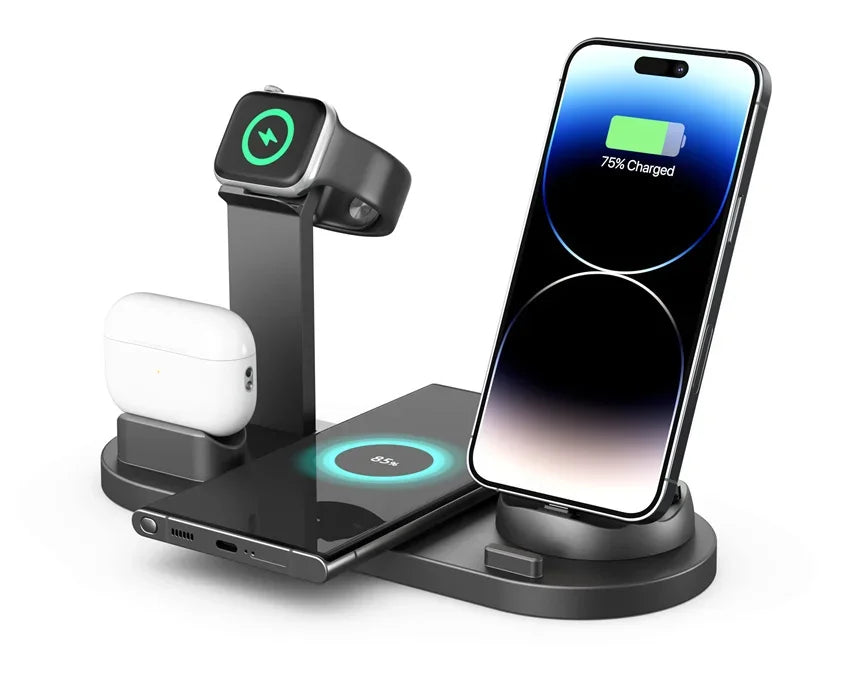7 in 1 Wireless Charger Stand Pad For iPhone 17-12 Pro Max Apple Watch Airpods Pro iWatch 8 7 Fast Charging Dock Station