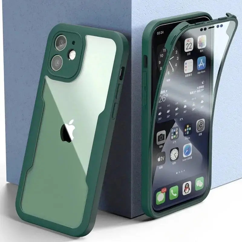 360 Full Body Front Back Clear Case For iPhone 8 Plus SE Silicone Shockproof