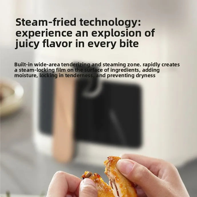 New Electric Air Fryer Smoke- 5.5L Capacity Smart Model Visible Cooking Eco-friendly Non-Stick Coating No Need Turn Over