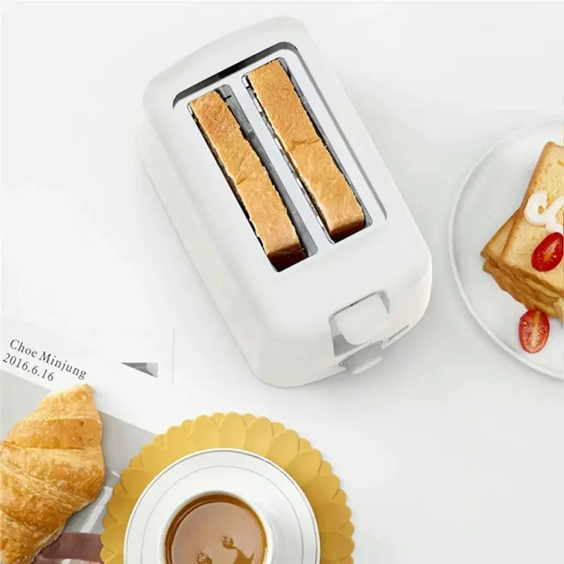[NEW!N92R】 Slim 2-Slice Toaster,Long Slot, 6 Shade Settings, Fits Sourdough, Anti-Jam Technology- 650W EU 220V Power EU Plug
