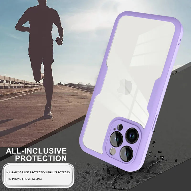360 Full Body Front Back Clear Case For iPhone 8 Plus SE Silicone Shockproof