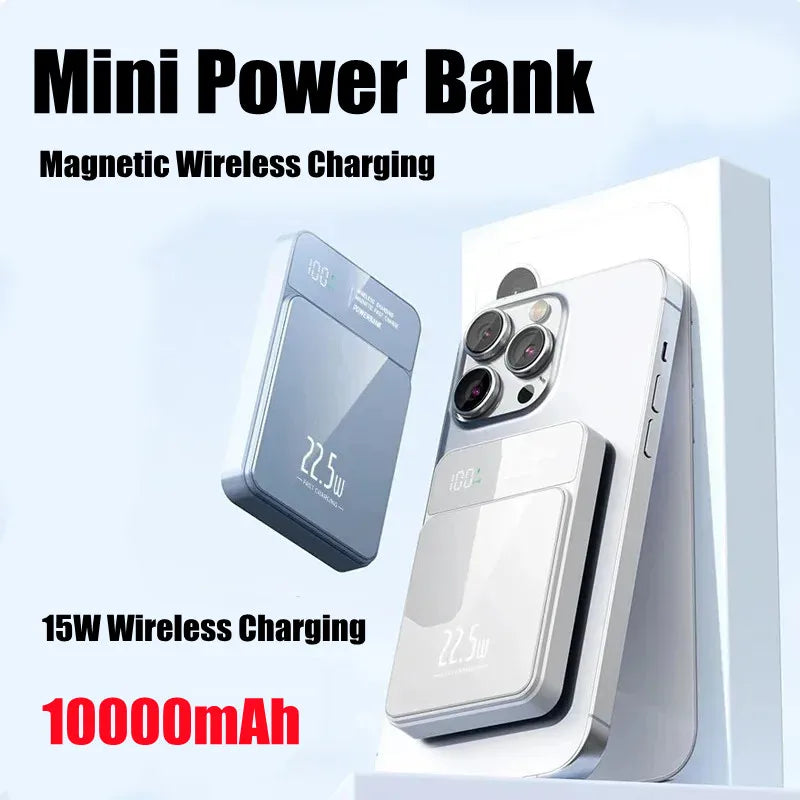 10000mAh Magnetic Power Bank 20W Wireless Power bank Slim Portable Battery