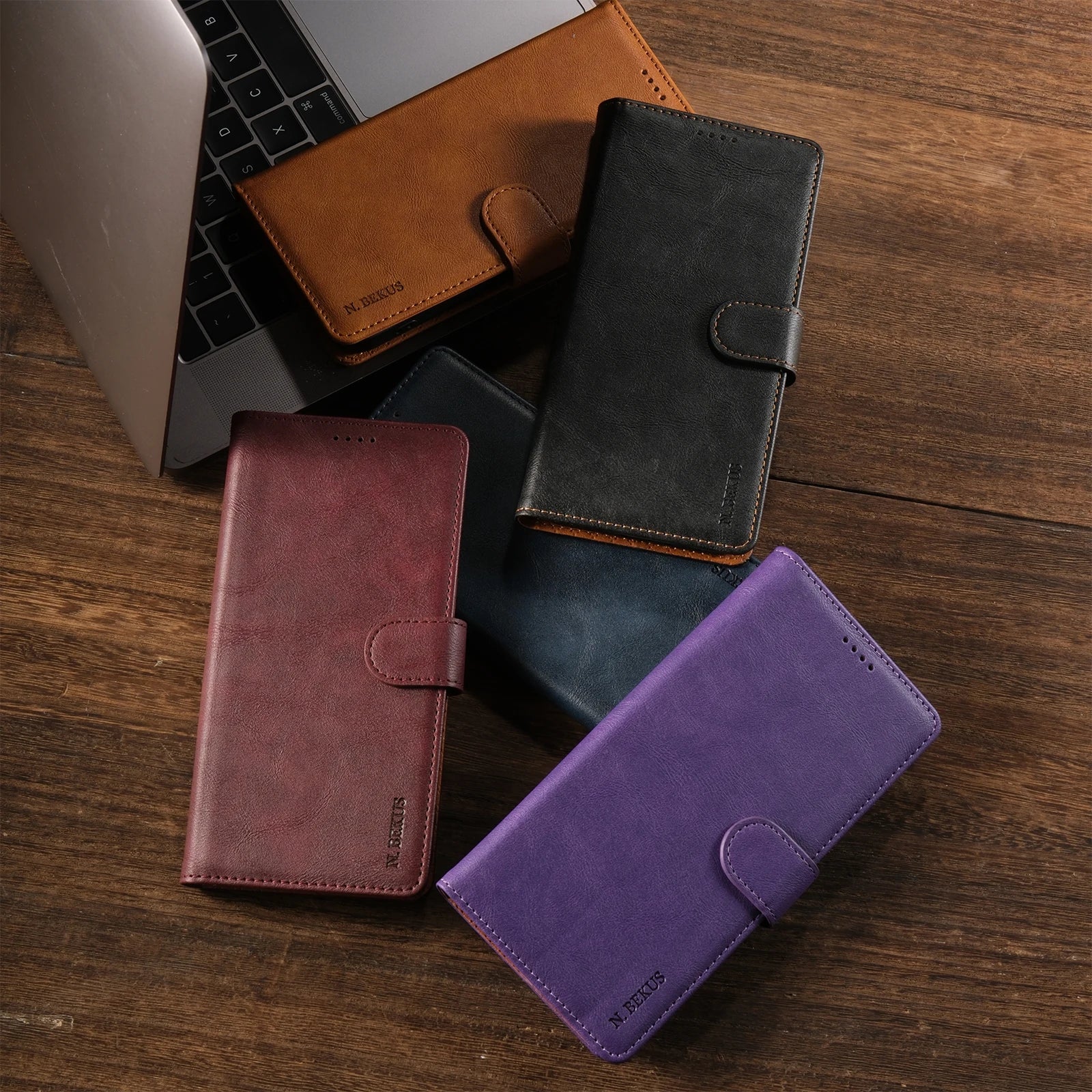 Business Leather Phone Case For Samsung Galaxy Note20 Flip Card Wallet