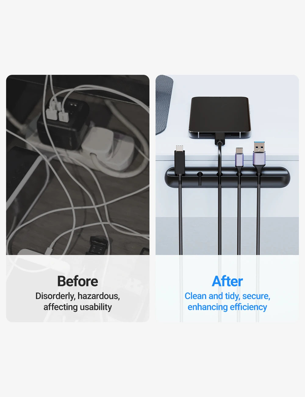 Adhesive Cable Holder Clips Cord Management Wire Power Cord Mouse
