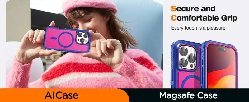 Luxury Ott Magnetic Armor Cases for IPhone Max Box Shockproof Charging