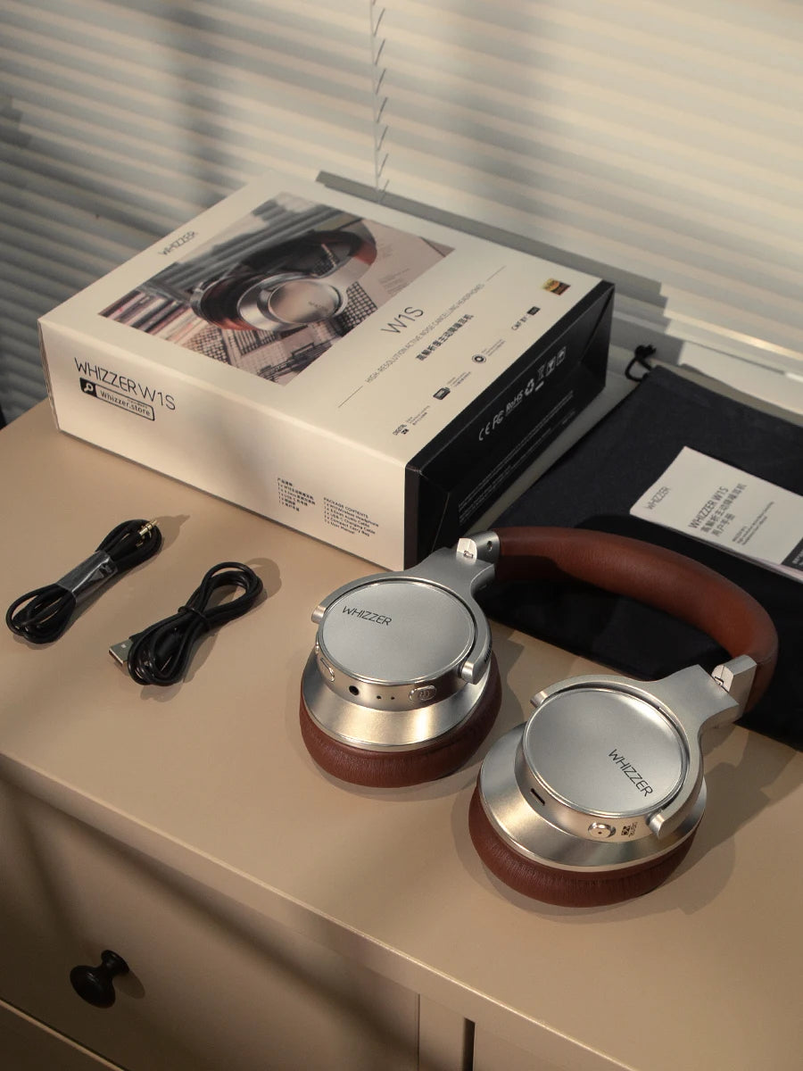 WHIZZER W1S ANC Active Noise Cancelling Headphones Bluetooth