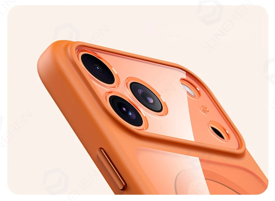 Magnetic Business Simplicity Shockproof Orange Bumper Camera Button Case
