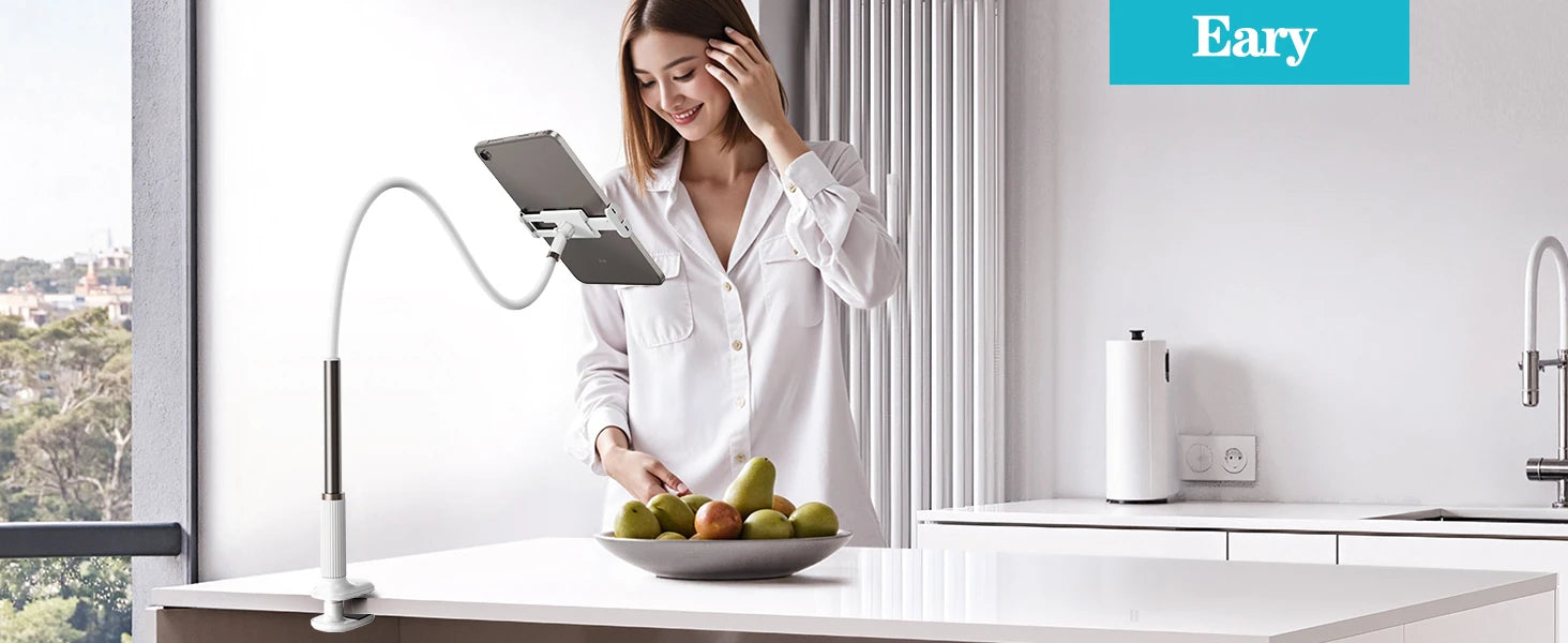 Eary Gooseneck Phone Holder for Bed Cell Phone Mount Clamp Clip Flexible Device