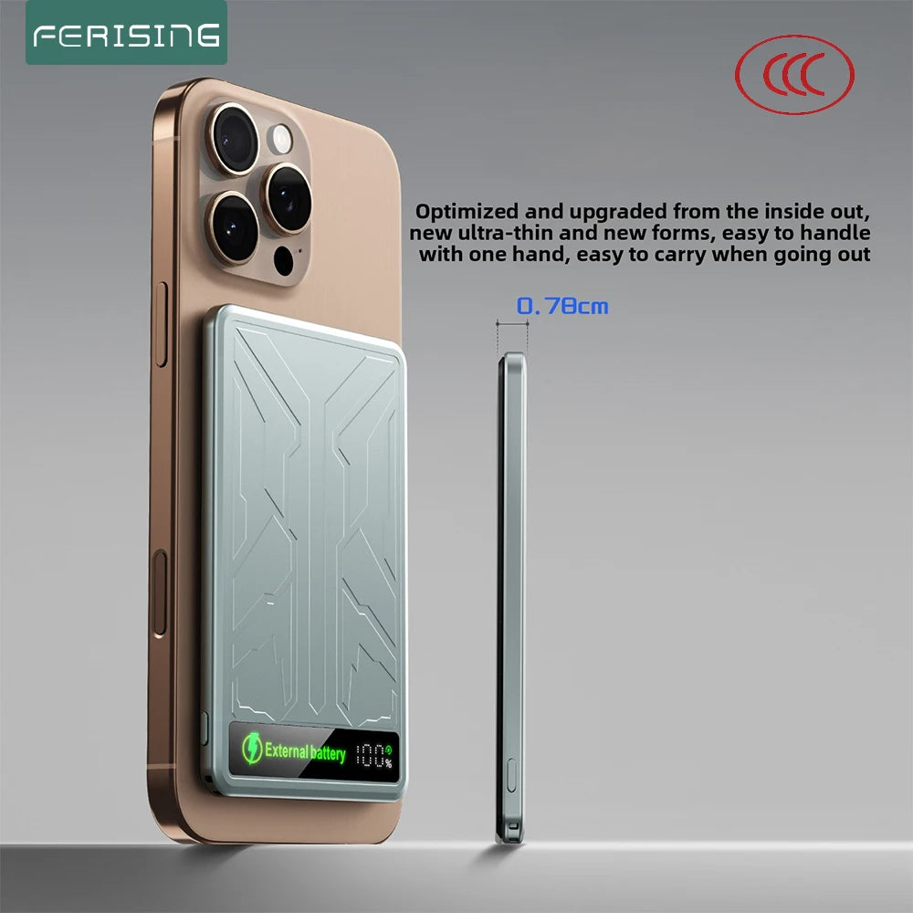Mech Armor PD20W 5000mAh Magnetic Wireless USB C Type C Power Bank for MagSafe External Battery CCC China Aviation Safety banks