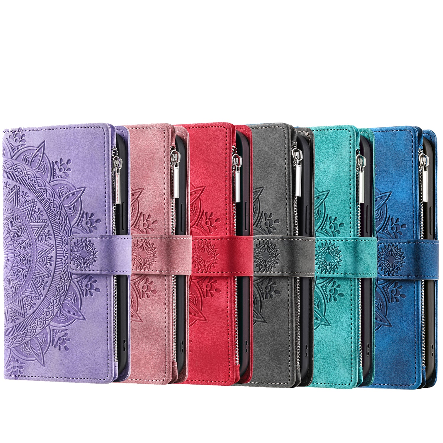 Leather Flip Case For Samsung Galaxy  Card Wallet Embossing Phone Bag