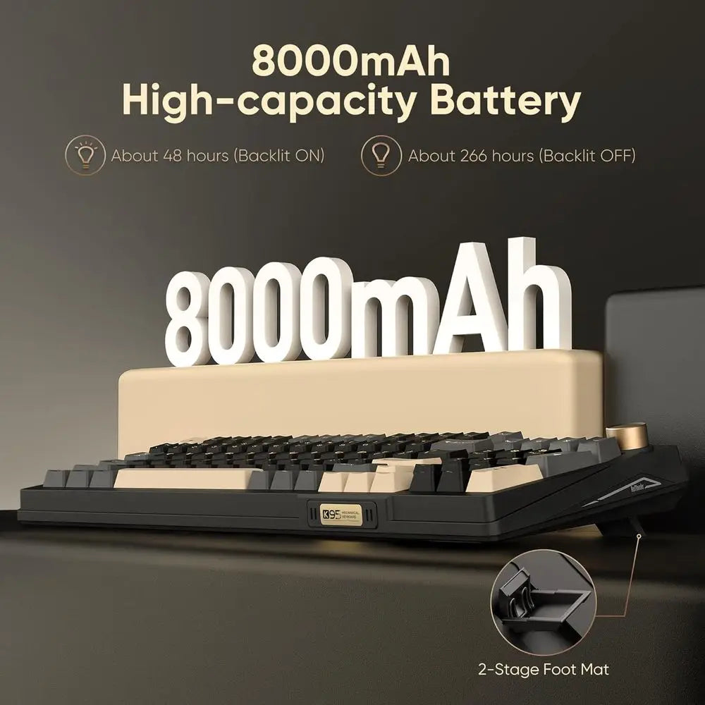 Wireless Mechanical Keyboard Hot Swappable Linear Pink Switches RGB