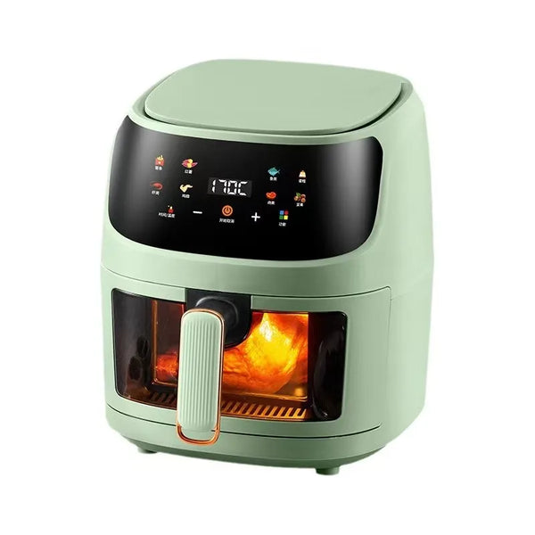 New 8L Large Capacity Air Fryer Multifunctional Visible Window Microcomputer Control for Home Commercial Use