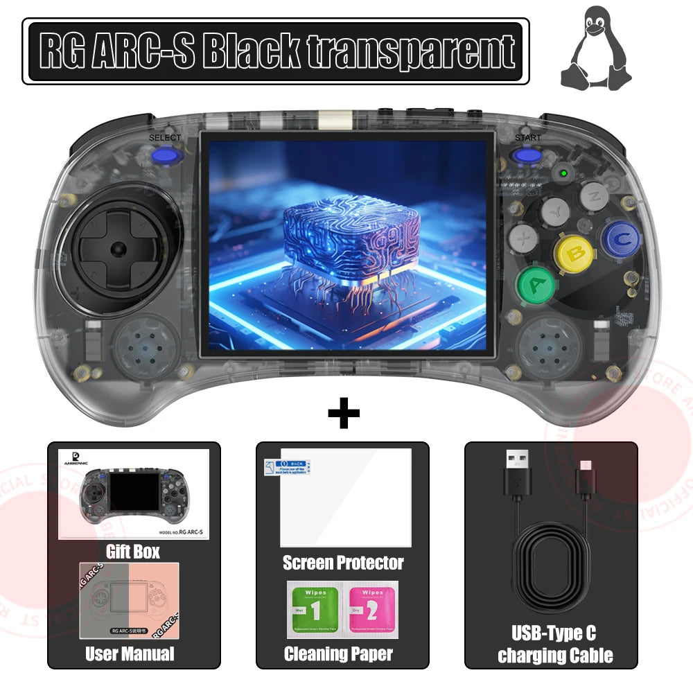 ANBERNIC RG ARC-D RG ARC-S Retro Games RK3566 4.0INCH 640*480 Handheld Game Console Emulator LINUX Android System 3500mAh HD-Out