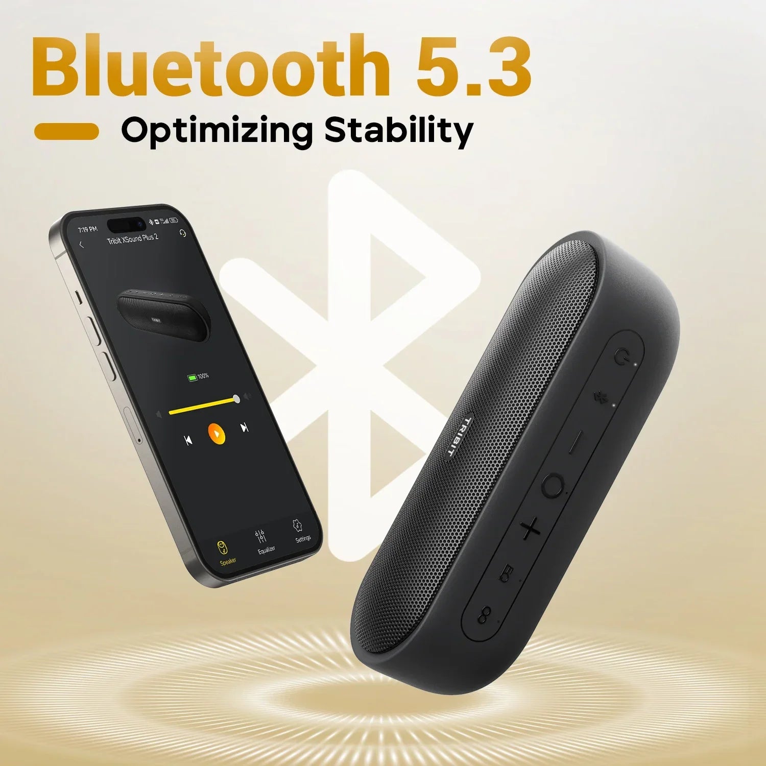 TRIBIT Sound Plus 2 Portable Bluetooth Speaker, 30W Power Wireless Speaker