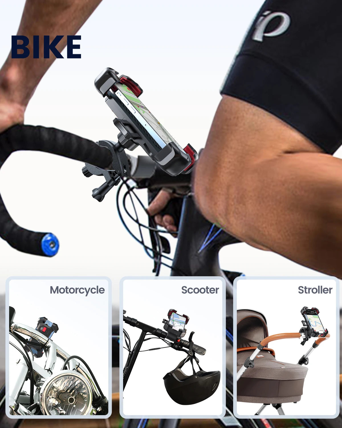 Joyroom 360° View Universal Motorcycle Phone Holder Bicycle Phone Holder