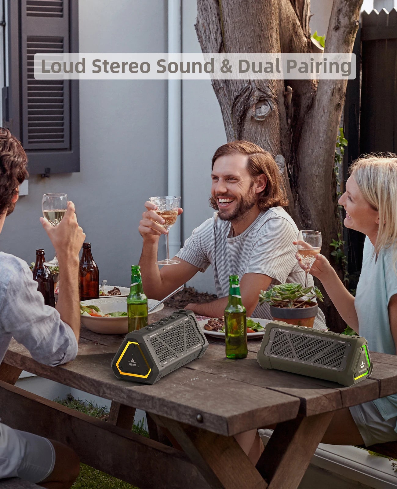 Bluetooth Speaker 40W Output Power Bluetooth 5.3 Speaker Stereo RGB Light