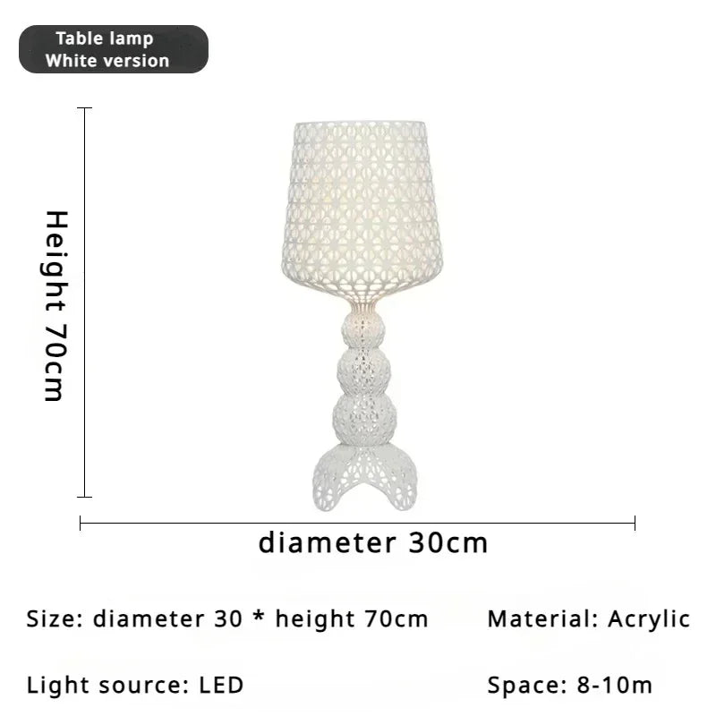 Italian Designer Hollow Goblet Acrylic Floor Lamp for Exhibition Hall Living Room