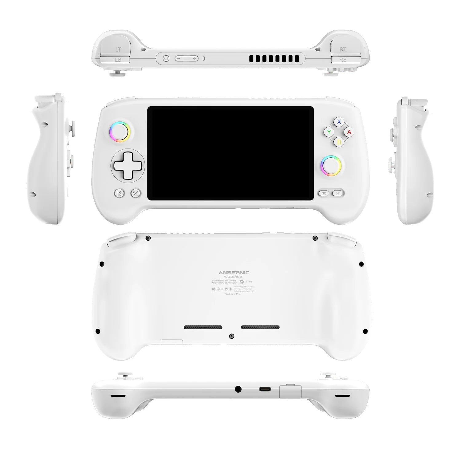 Anbernic RG557 Handheld Video Game Console Android 14 Gaming Console 5.48" AMOLED HD Screen Game Player WiFi 6E Bluetooth 5.3
