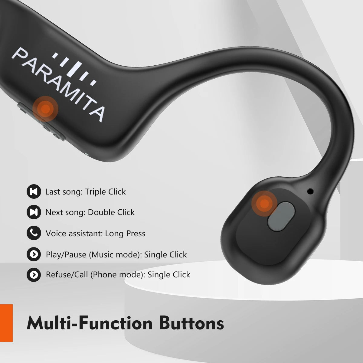 Classic DG08 Bone Conduction Headphone Wireless Bluetooth Headset