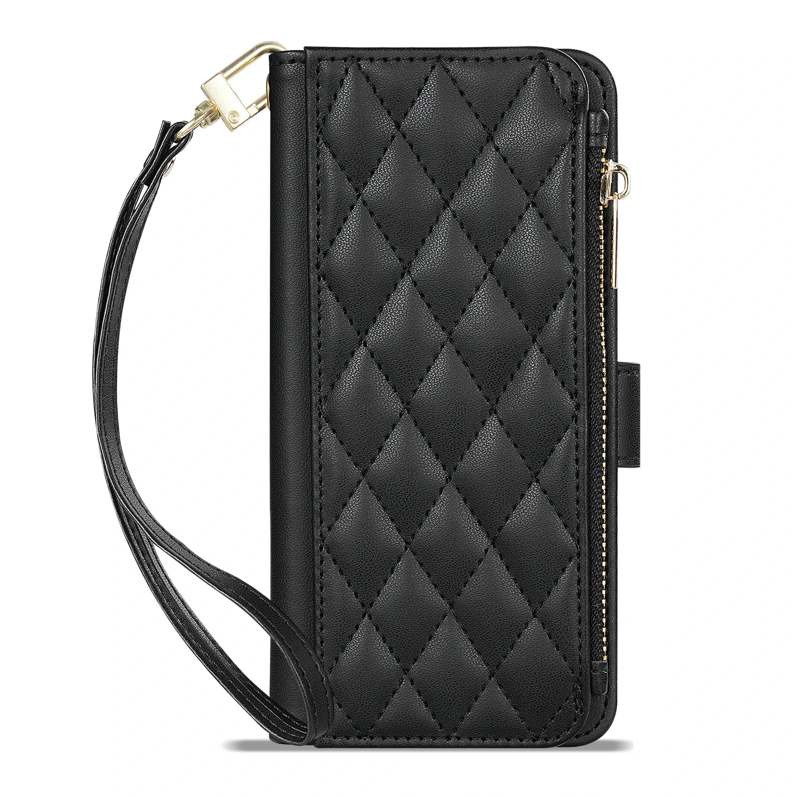 Wallet Small Fragrance Zipper Cardslot Kickstand Magnetic Flip Leather Case